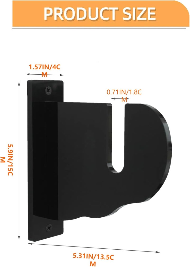 BiJun Skateboard Wall Mount, Snowboard Wall Mount Display, Acrylic Horizontal Skateboards Rack, Skateboard Storage Hanger (Transparent) - Image 5
